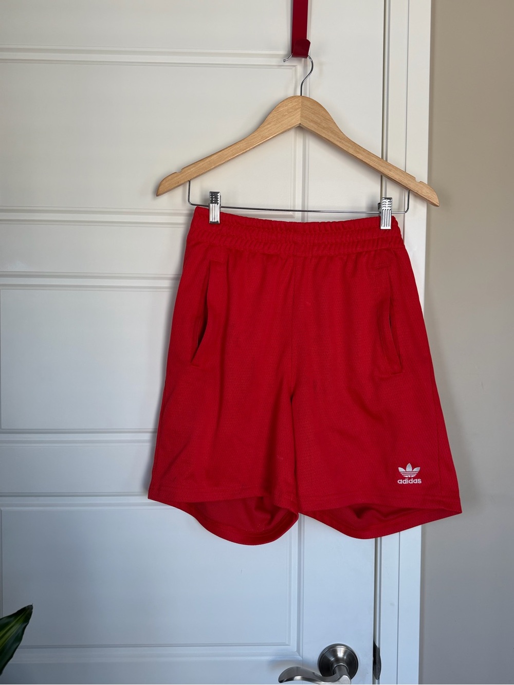 adidas Men’s Red Mesh Performance Shorts